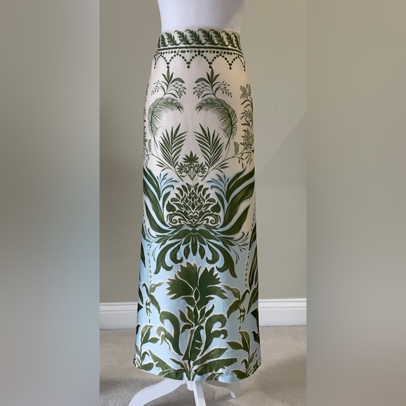 PARKER The Bell Maxi Skirt In Eggnog White and Green Size XXL NWOT - Picture 5 of 9